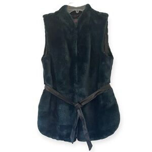 Fabulous Cymbo Belted Faux Fur Vest M (a2)
